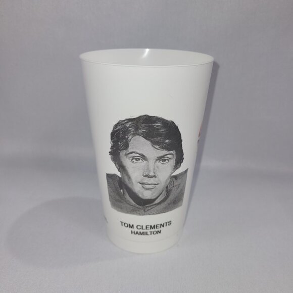 Collectors Cup Vintage 80s CFL Hamilton Tigercats Clements Mac's Plastic Glass - Picture 1 of 3
